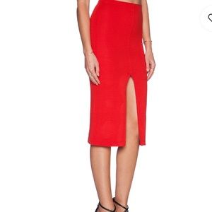 Alice+Olivia red pencil skirt size 4